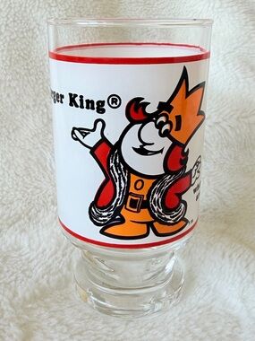 Vintage 1970s Burger King Promotional Collector Glass - Retro